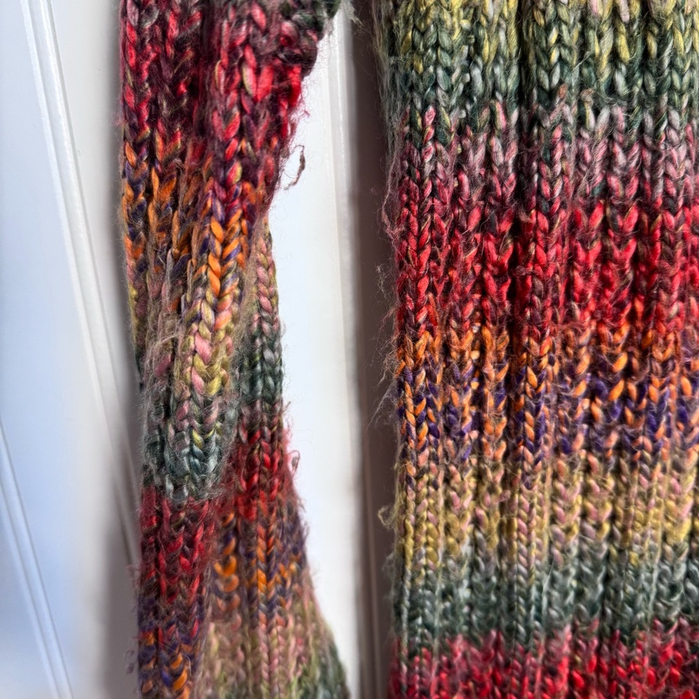 Sahalie Multicolor Chunky Knit Button-Down Women's Duster Cardigan Women’s Small - Picture 12 of 13